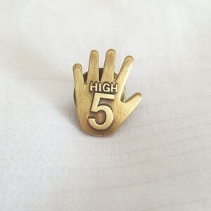 High 5 Five Hand Lapel Pin